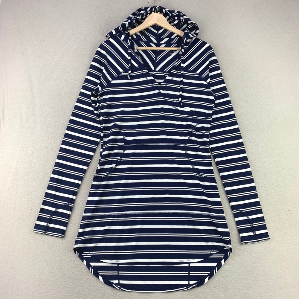 Athleta Sunshade Hoodie Tunic Dress Women S Navy Activewear Athleisure Beach